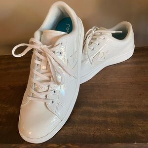 Converse patent leather all court low top